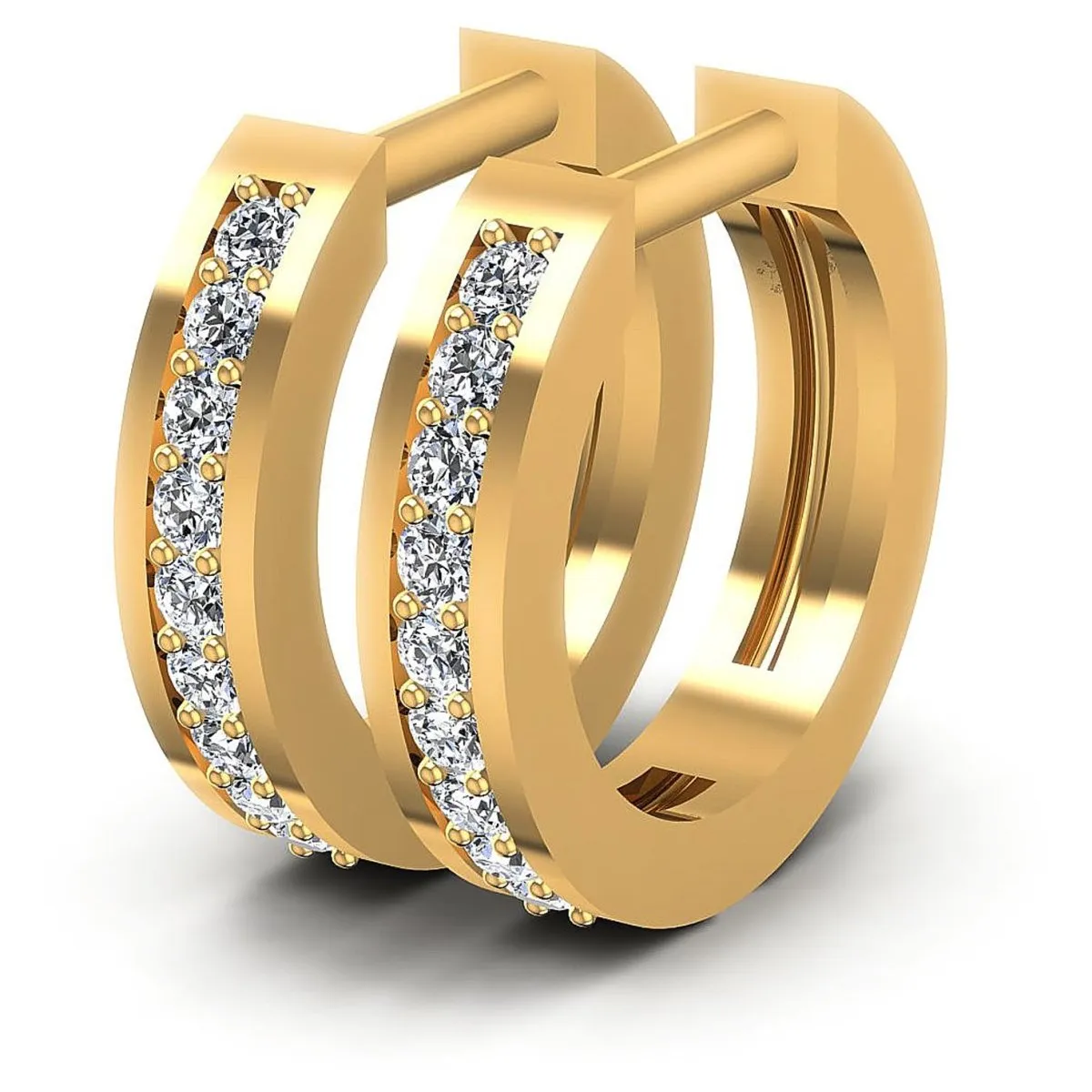 0.25 CT Round Cut Diamonds - Diamond Earrings