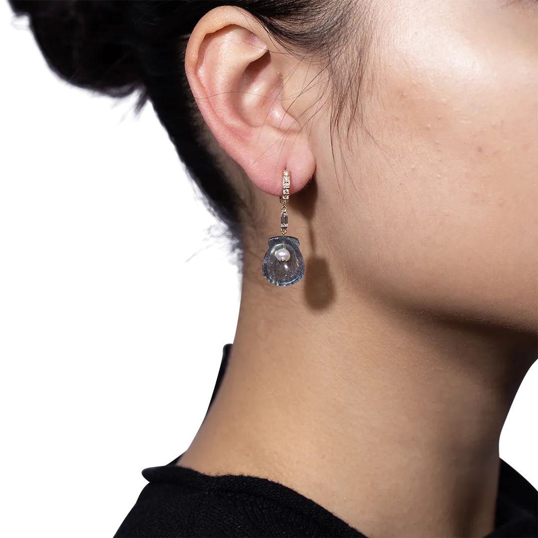 Dream Shell Labradorite Earrings