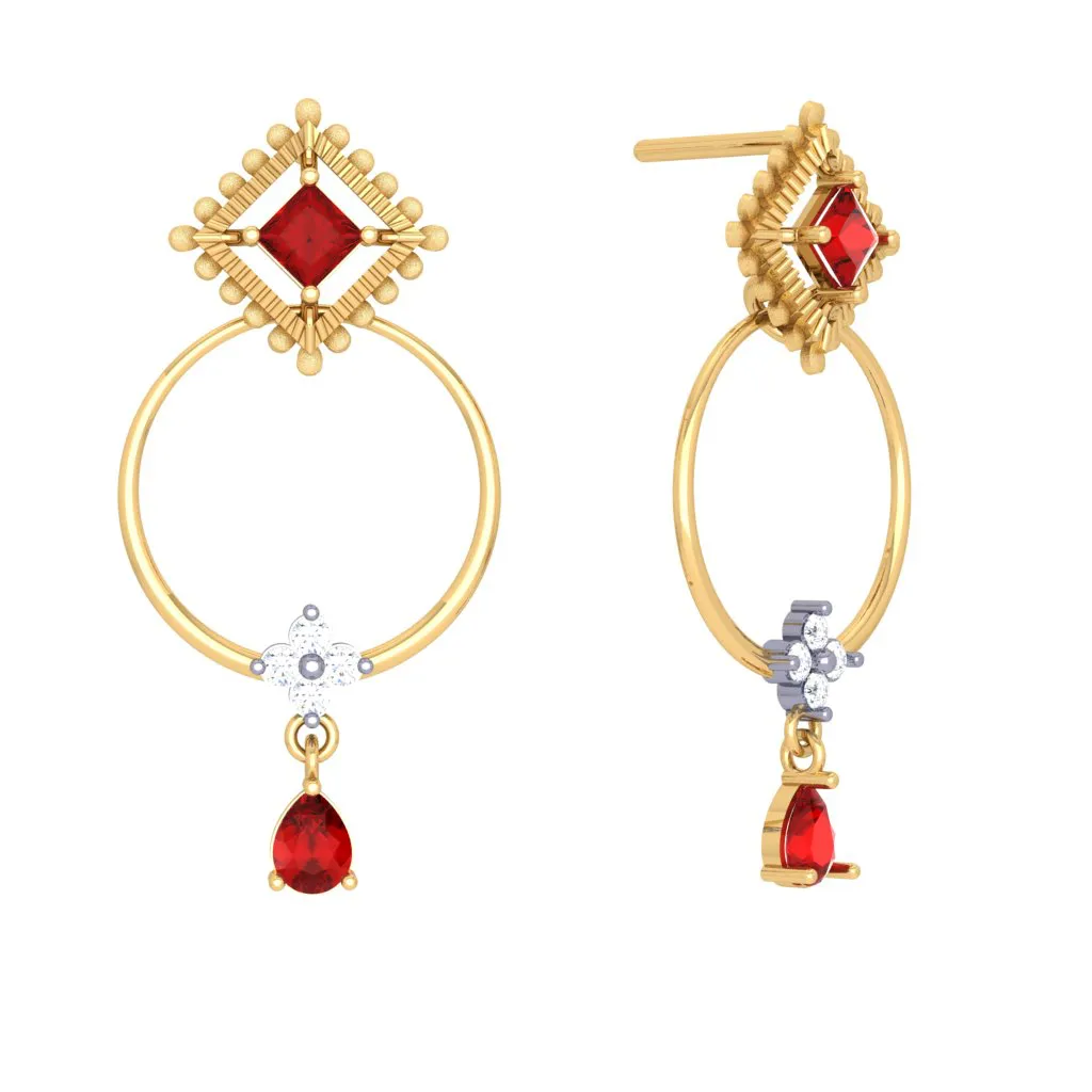 Impeccable Gold And Diamond Earrings That You Can't Give A Miss