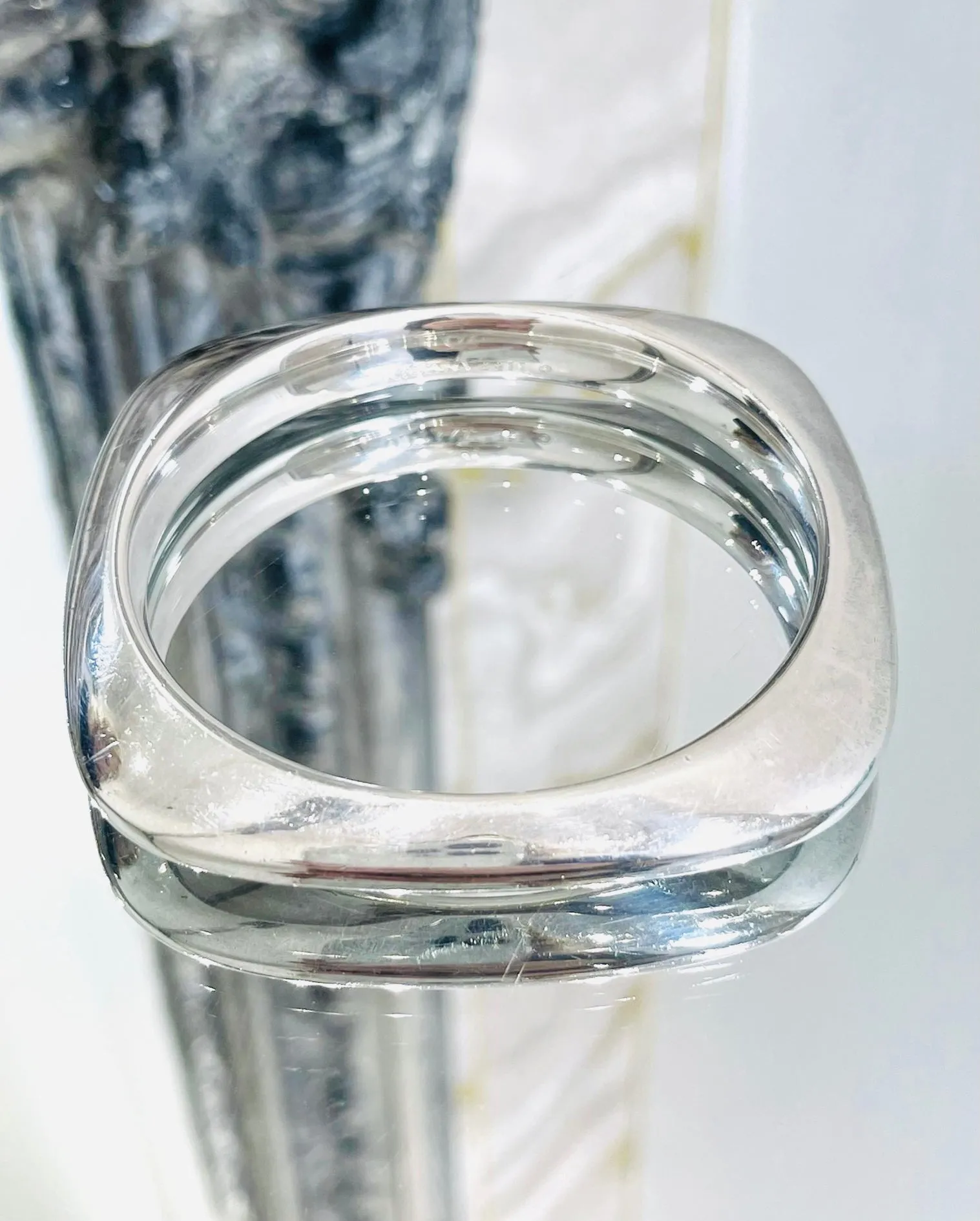 Tiffany & Co Silver Square Cushion Bangle